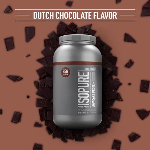 Isopure Dutch Chocolate Whey Isolate Protein Powder with Vitamin C & Zinc for Immune Isopure Au supplements