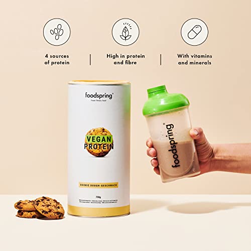 foodspring Vegan Protein Cookie Dough - 21g Protein per Shake to Build Muscle, B12, B6, folic Acid foodspring Au supplements