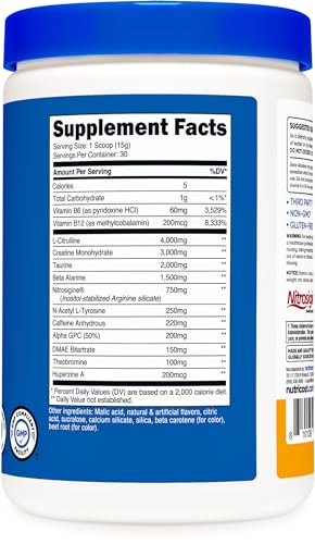 Nutricost Pre-C Pre-Workout Complex with Creatine (Peach Mango | 30 Servings) Powder Nutricost Au supplements