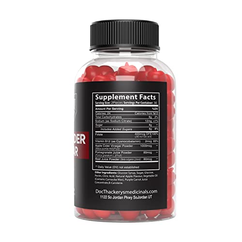 Doc Thackery Apple Cider Vinegar Gummies 1000mg Plus Per Serving, from The Mother Doc Thackery Au supplements