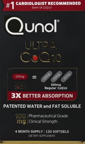 Qunol CoQ10 100mg Softgels, Ultra CoQ10 100mg, 3x Better Absorption, Antioxidant Qunol Au supplements