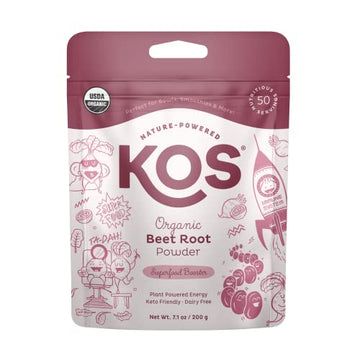 KOS Organic Beet Root Powder, USDA Certified - Natural Nitric Oxide Booster, Superfood KOS Au supplements