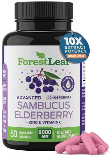 ForestLeaf Sambucus Elderberry with Vitamin C and Zinc - 9000mg Ult ForestLeaf Au supplements