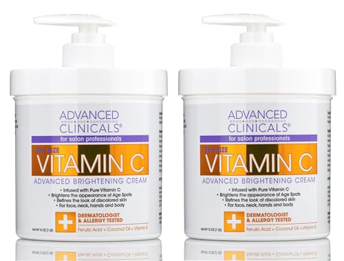 Advanced Clinicals Vitamin C Face & Body Cream Moisturizing Skin Care Lotion, Anti Advanced Clinicals Au supplements