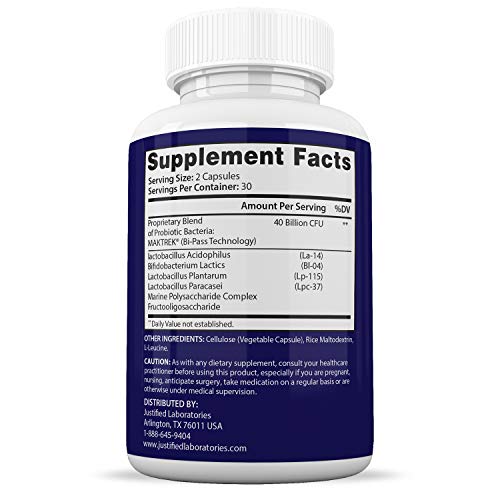 Justified Laboratories (3 Pack) Clear Nails Plus Max Pills 40 Billion CFU Probiotic 60 Caps Justified Laboratories Au supplements