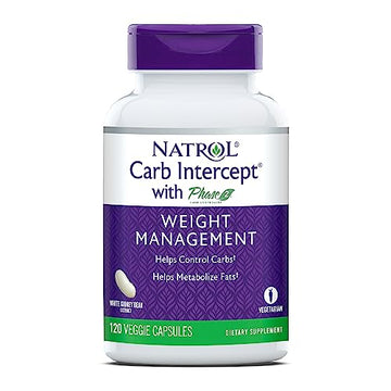 Natrol Carb Intercept with Phase 2 Carb Controller Capsules, White Kidney Bean Extract Natrol Au supplements