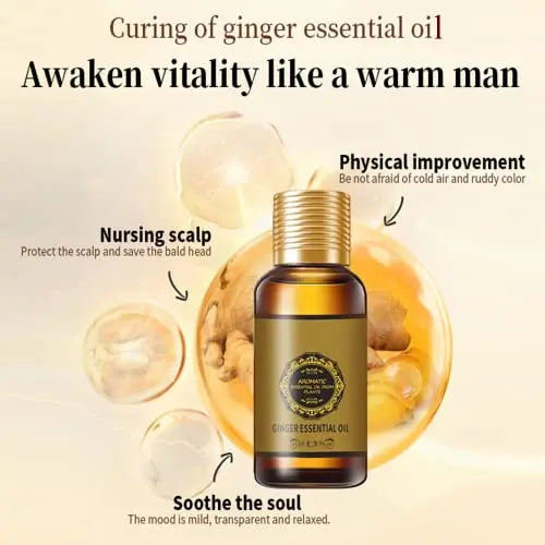 (2pc 60ml) Belly Drainage Ginger Oil, Slimming Tummy Ginger Oil, Ginger Oil Drainage Massage YG LianKaiAU supplements