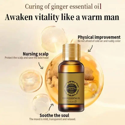 (2pc 60ml) Belly Drainage Ginger Oil, Slimming Tummy Ginger Oil, Ginger Oil Drainage Massage YG LianKaiAU supplements
