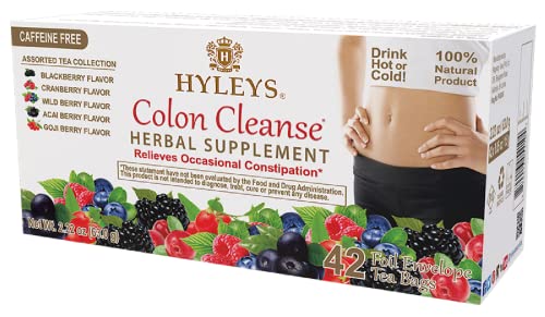 Hyleys Colon Cleanse Tea Assorted Flavors - 42 Tea Bags (1 Pack) HYLEYS Au supplements