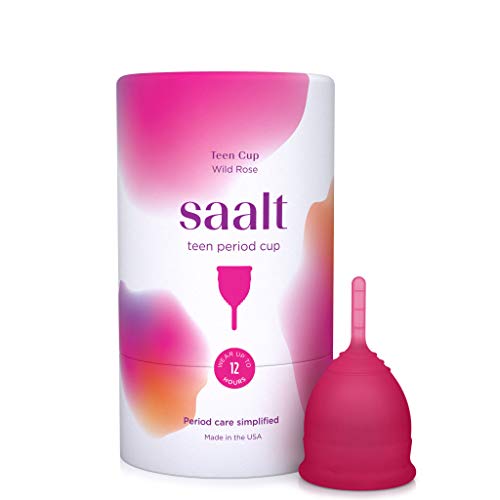 Saalt Teen Menstrual Cup - Best Sensitive Reusable Cup - Wear for 12 Hours - Tampon and Pad Alternative saaltUS supplements