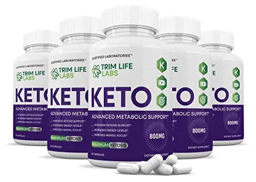 (5 Pack) Trim Life Labs Keto Pills Includes Apple Cider Vinegar Patented goBHB® Exogenou Justified LaboratoriesAU supplements