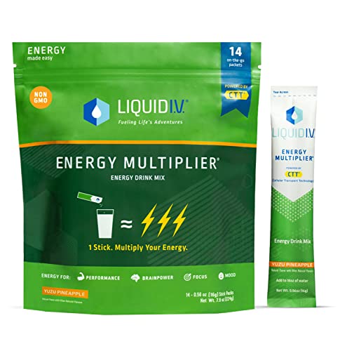 Liquid I.V. Hydration + Energy Multiplier - Yuzu Pineapple - Hydration Powder Liquid I.V. Au supplements