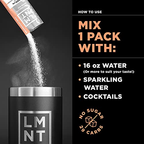 LMNT Zero-Sugar Electrolytes - Grapefruit Salt - Hydration Powder Packets | No Dodgy Drink LMNT Au supplements