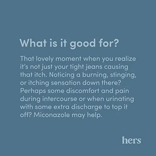 Hers Miconazole 3 Day Yeast Infection Treatment - Treats Vaginal Itching, Burning, Discharge HIMS & HERS uk supplements