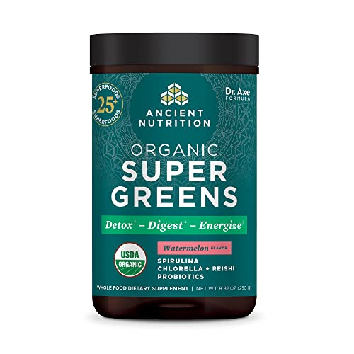Ancient Nutrition Organic Watermelon Supergreens, 8.82 OZ Ancient Nutrition Au supplements