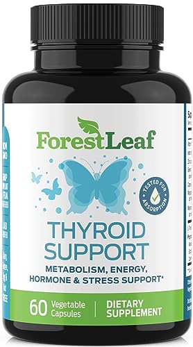Thyroid Support for Women and Men with Iodine - Energy, 60 Vegetarian ForestLeaf Au supplements