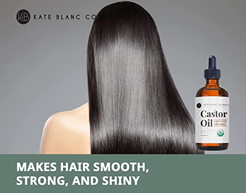 Kate Blanc Cosmetics Organic Castor Oil (4oz). 100% Pure, Cold Pressed, Hexane Free in a Glass Bottle Kate Blanc Cosmetics Au supplements