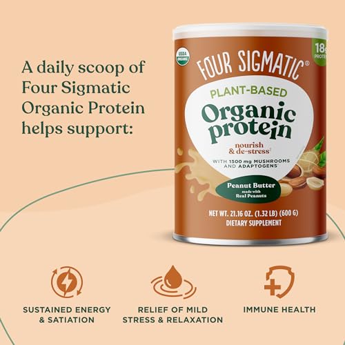 Four Sigmatic Organic Plant-Based Protein Powder Peanut Butter Protein with Lion’s Mane Four Sigmatic Au supplements