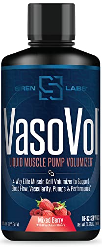 Siren Labs Vaso-VOL Liquid Muscle Pump Volumizer with Agmatine Sulfate - Pre Workout SIRENLABS Au supplements