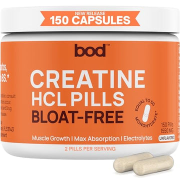 Creatine HCL Pills - Muscle Growth, Endurance, No Bloat, No Load, Not Flavored Goba Tea Au supplements