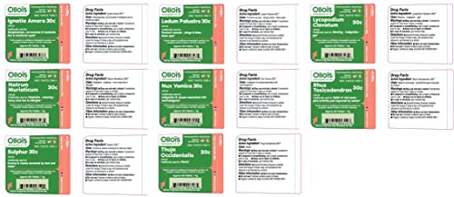 OLLOIS Homeopathy 20-Remedy Starter Kit (Organic & Lactose-Free OLLOÏS Au supplements
