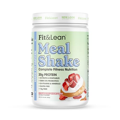 Fit & Lean Meal Shake, Fat Burning Meal Replacement, Protein, Fiber, Probiotics, Strawberry Fit & Lean Au supplements