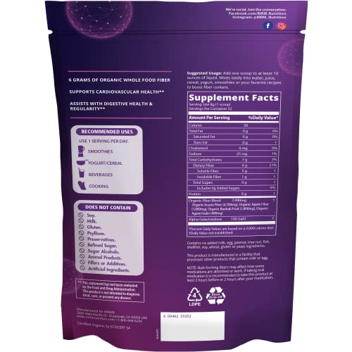 MRM Nutrition Whole Food Organic Fiber | with Enzymes + Prebiotics, 32 Servings MRM Au supplements