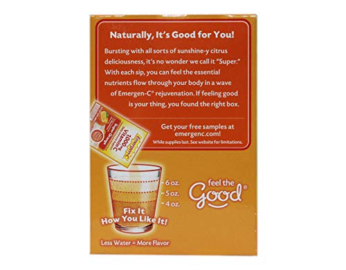 Emergen-C Super Orange Vitamin C - 30 Count (Pack of 4) (Packaging may vary) Emergen-C Au supplements