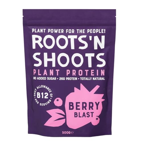 Roots 'n Shoots Vegan Protein, Shake, Berry Flavour, with Added B12, 26g Protein ROOTS 'N SHOOTS Au supplements