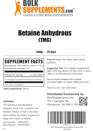 BULKSUPPLEMENTS.COM Betaine Anhydrous Powder - Trimethylglyine, TMG Supplements BULKSUPPLEMENTS.COM Au supplements