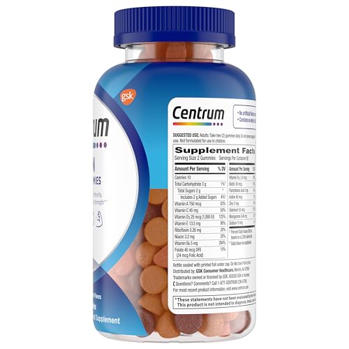 Centrum MultiGummies Gummy Multivitamin for Men, Multivitamin/Multimineral Supplement with Selenium Centrum Au supplements