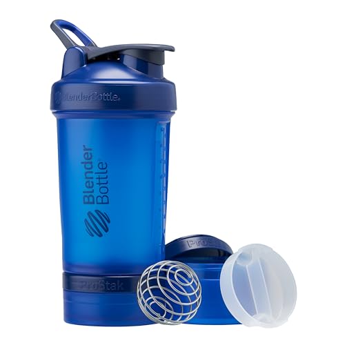 BlenderBottle Shaker Bottle with Pill Organizer and Storage for Protein Powder, Classic V2 ProStak System Blender BottleUS supplements