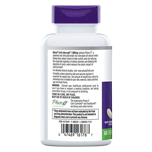 Natrol Carb Intercept with Phase 2 Carb Controller Capsules, White Kidney (Pack of 12) Natrol Au supplements