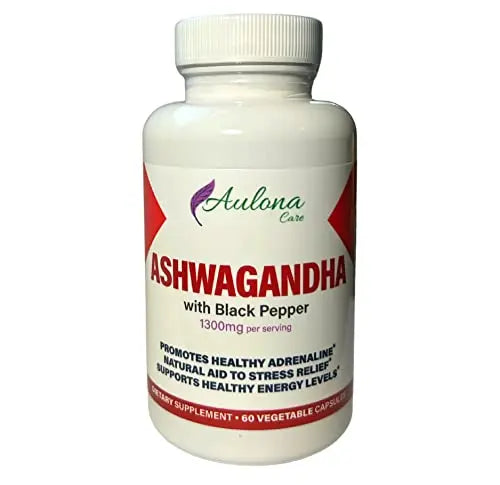 Aulona Care Ashwagandha with Black Pepper 1300mg for Healthy Adrenaline, Stress Relief Aulona CareAU supplements