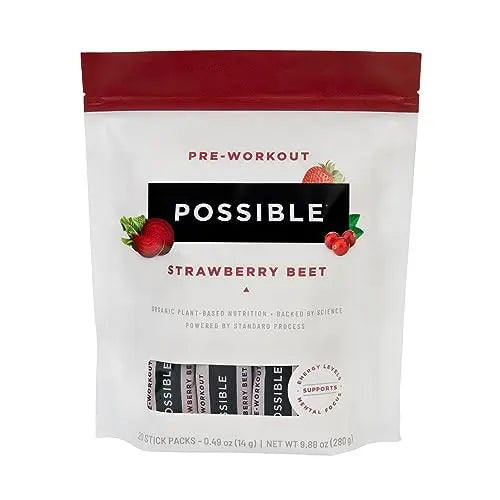 Possible Beet Pre-Workout - Strawberry Beet Flavor - Individually Wrapped Servings PossibleAU supplements