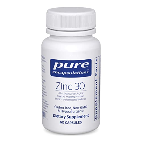Pure Encapsulations Zinc 30 mg - Highly Absorbable - 60 Capsules Pure Encapsulations Au supplements
