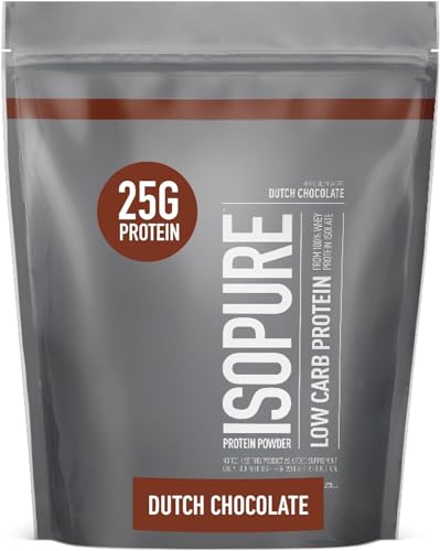 Isopure Dutch Chocolate Whey Isolate Protein Powder with Vitamin C & Zinc for Immune Isopure Au supplements