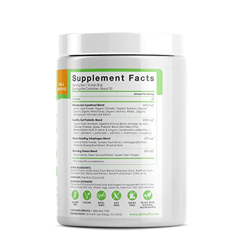 SkinnyFit Mango Splash Skinny Greens, Green Juice Superfood Powder, Natural Energy SkinnyFit Au supplements