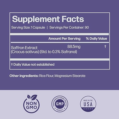 Pure Saffron Extract - Appetite Suppressant for Weight Loss Women & Men - Natural Hunger Ultra6 Nutrition Au supplements