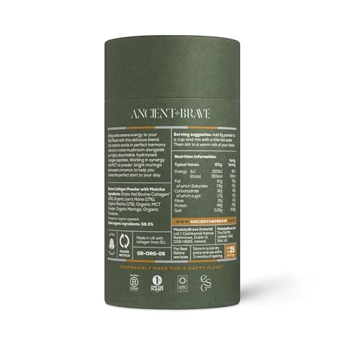 Ancient + Brave Matcha + Collagen 150g Tub - Lion's Mane Mushroom Powder Supplement Ancient + Brave Au supplements