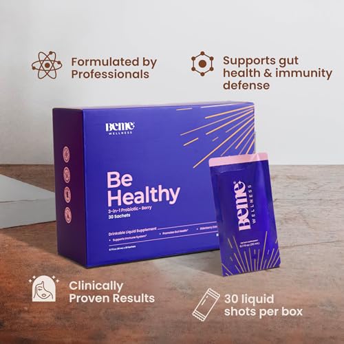 Be Healthy 3-in-1 Liquid Probiotics for Women and Men - Vitamin C, Zinc, Elderberry BeMe Au supplements