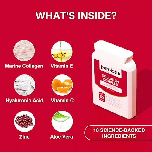 Marine Collagen Complex - Collagen Supplement for Women & Men - with Hyaluronic Acid & Vitamin C - High Strength Purolabs Au supplements