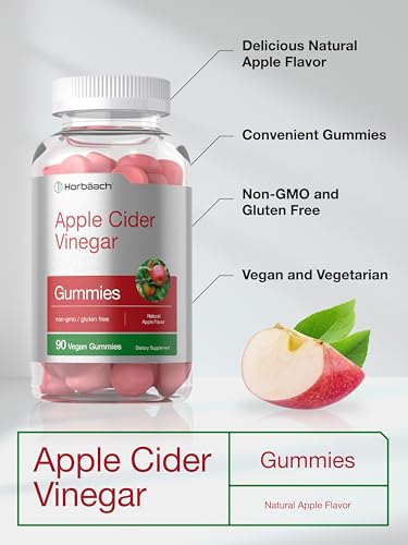 Horbaach Vegan Apple Cider Vinegar Gummies | 90 Count | ACV Supplement | Natural Horbäach Au supplements