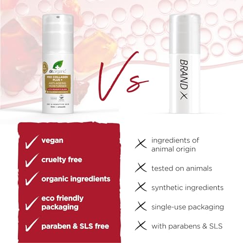 Dr Organic, Organic Pro Collagen with Dragons Blood, Natural, Vegan, Cruelty Free, Paraben & SLS Free, 50ml DR ORGANIC Au supplements
