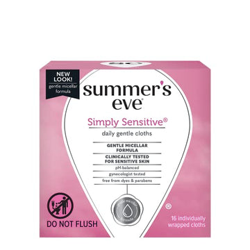 Summer's Eve Feminine Cleansing Cloths | Sensitive Skin | 16 Each | Pack of 2 Pink Rhyme Au supplements