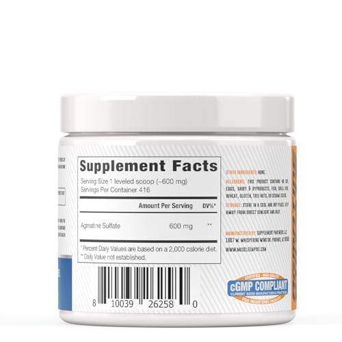 Muscle Empire Agmatine Sulfate Powder - Enhanced Nitric Oxide Production & Lean Muscle Muscle Empire Au supplements