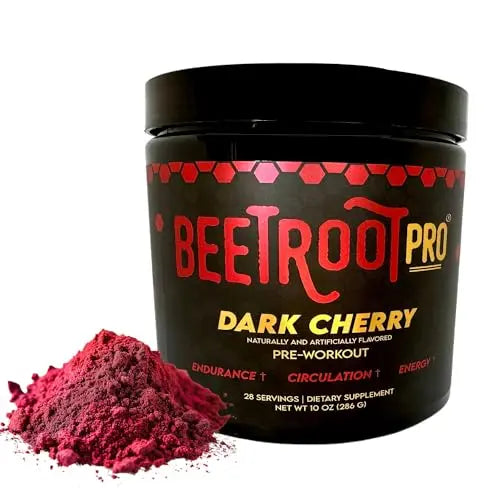 Beetroot Pro Pre-Workout Powder - 10oz, 28 Servings, Dark Cherry Flavor - Boosts Energy Beetroot ProAU supplements