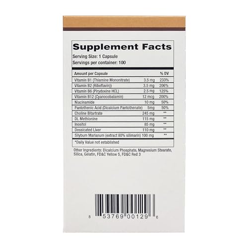 LIPOCHOL, Liver Health, Vitamin and Nutrient Boost (100 Capsules/Pack of 1) LIPOCHOL Au supplements