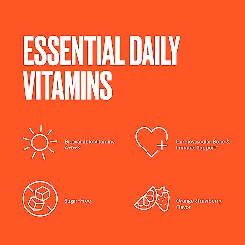 Bulletproof Sugar-Free Orange Strawberry Vitamins A+D+K Gummies, 60 Count, Keto Bulletproof Au supplements