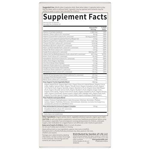 Garden of Life Multivitamin for Men - Vitamin Code 50 & Wiser Men's Raw Whole Food Vitamin Supplement with Probiotics Garden of Life Au supplements